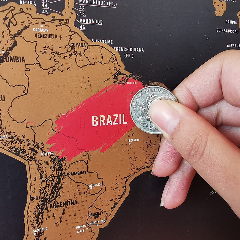 Luxury Erasable world Travel map Toy map travel 82.5x59.4cm Home office decoration wall sticker poster Decorative map 1 Pcs