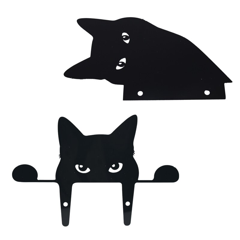 Animals Cat Fence Peeker Post Hangers Sculpture Garden Window Statue Hanging Fence Cat Peeker Artwork Outdoor Lawn Garden Decor