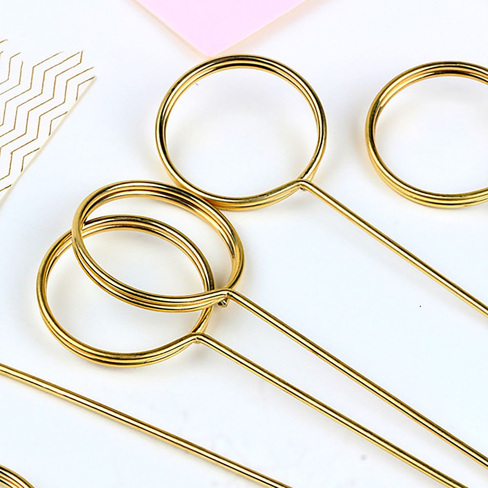 10PCS Golden Flower Bouquet Card Holder Stick Gold Metal Cake Card Flower Bouquet Clips Wedding Party DIY Crafts Accessories