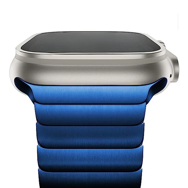 Stainless Steel strap for Apple Watch Ultra band 49mm 44mm 45mm 40mm 41mm 42mm 38mm Metal Bracelet iWatch series 9 7 6 3 5 8 se: Black Yellow / 20mm
