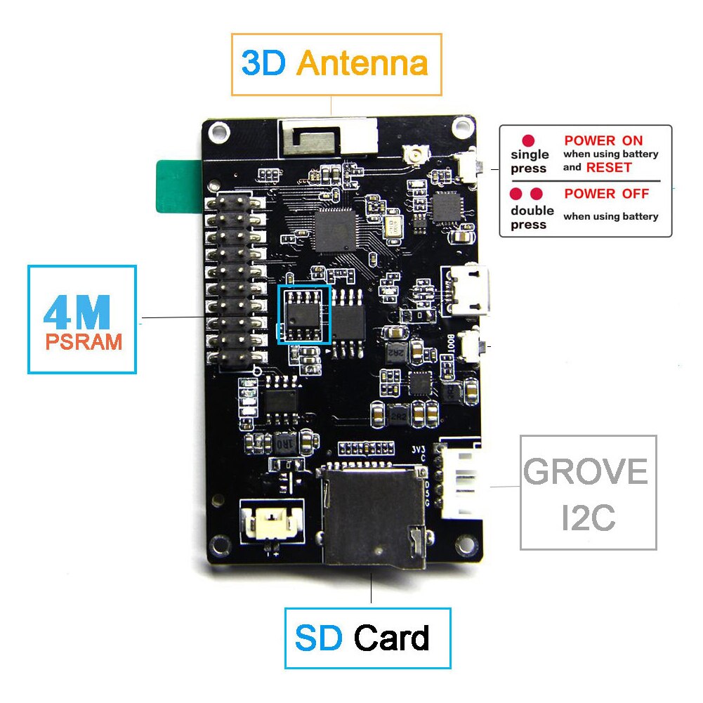 ESP32 Tft Led 2.2Inch 320X240 Scherm Accessoires Voor Arduino Prijs Programma Psram 4M Flash Display Module btc Ticker T-Watcher