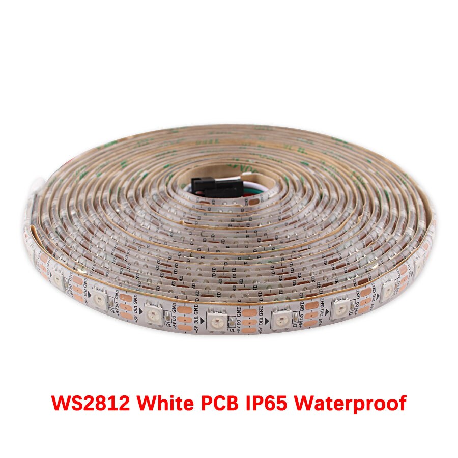Zuczug WS2811 WS2812B RGB LED Strip Licht 5M 5 12 Volt Waterdichte 5050 30/60/144 led /m WS2812 WS2812B DC 5V 12 V led Streep Tape