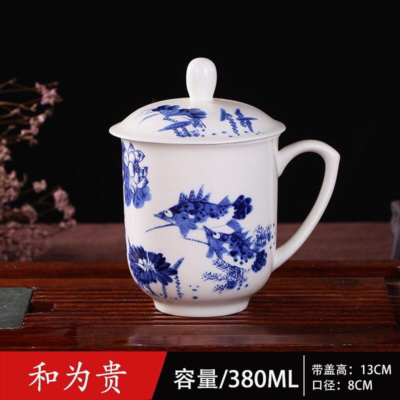 Jingdezhen Keramische Cup, Bone China Cup, Kantoor Cup, Conferentie Cup, Thee Cup Met Cover, water Cup In Conferentieruimte Van Hotel: Violet