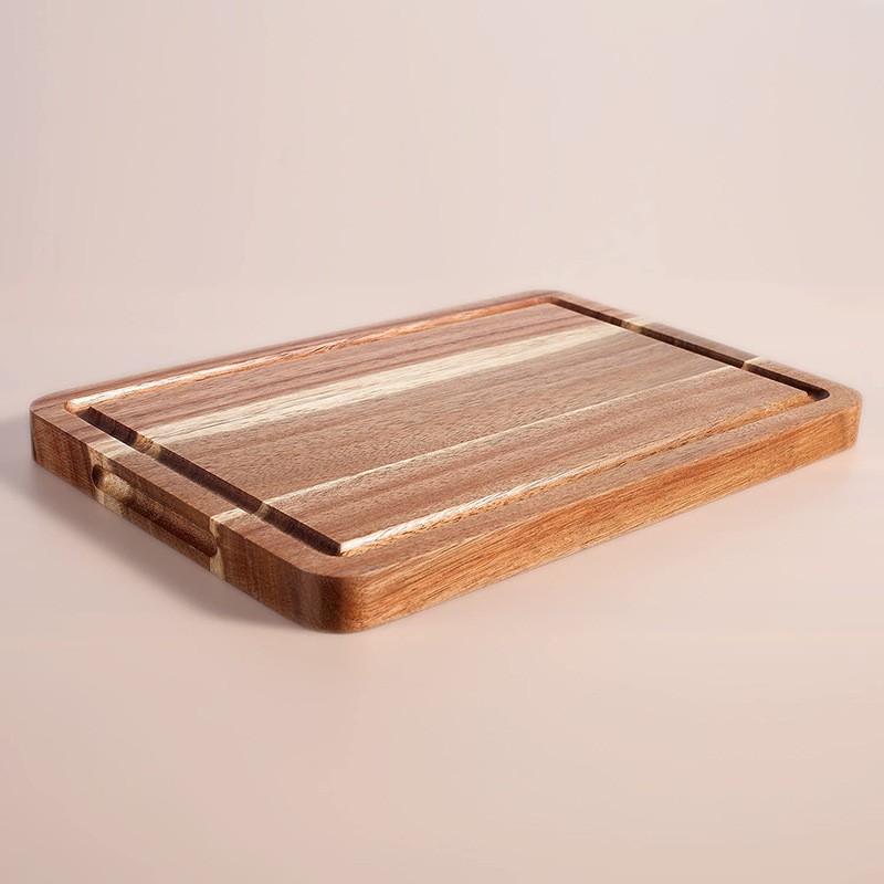Acacia Wood Cutting Board, Solid Wood Fruit Cutting Board, Steak Board, Unpainted Acacia Wood Chopping Board, Cutting Board