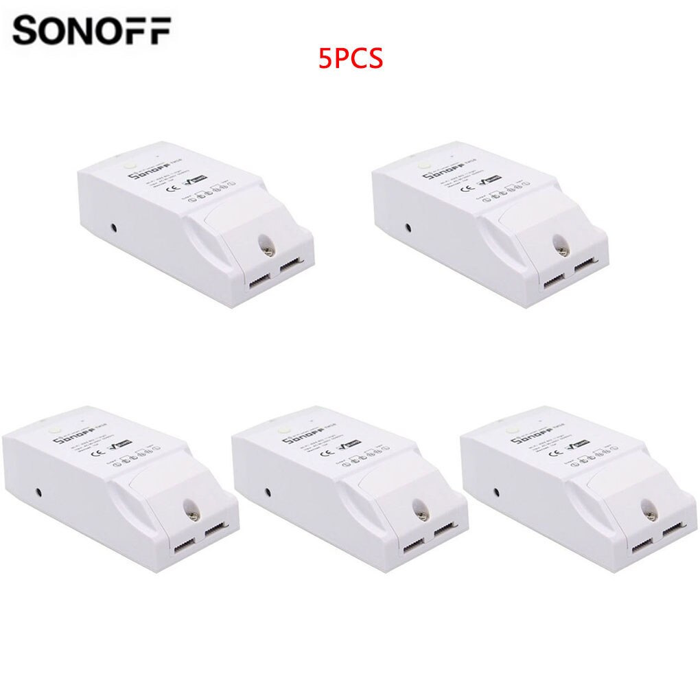 Sonoff-interruptor inteligente TH16 TH10 WiFi, Sensor de temperatura, humedad, transmisor de temperatura y humedad DS1820, AM2301: 5PCS TH16 Switch