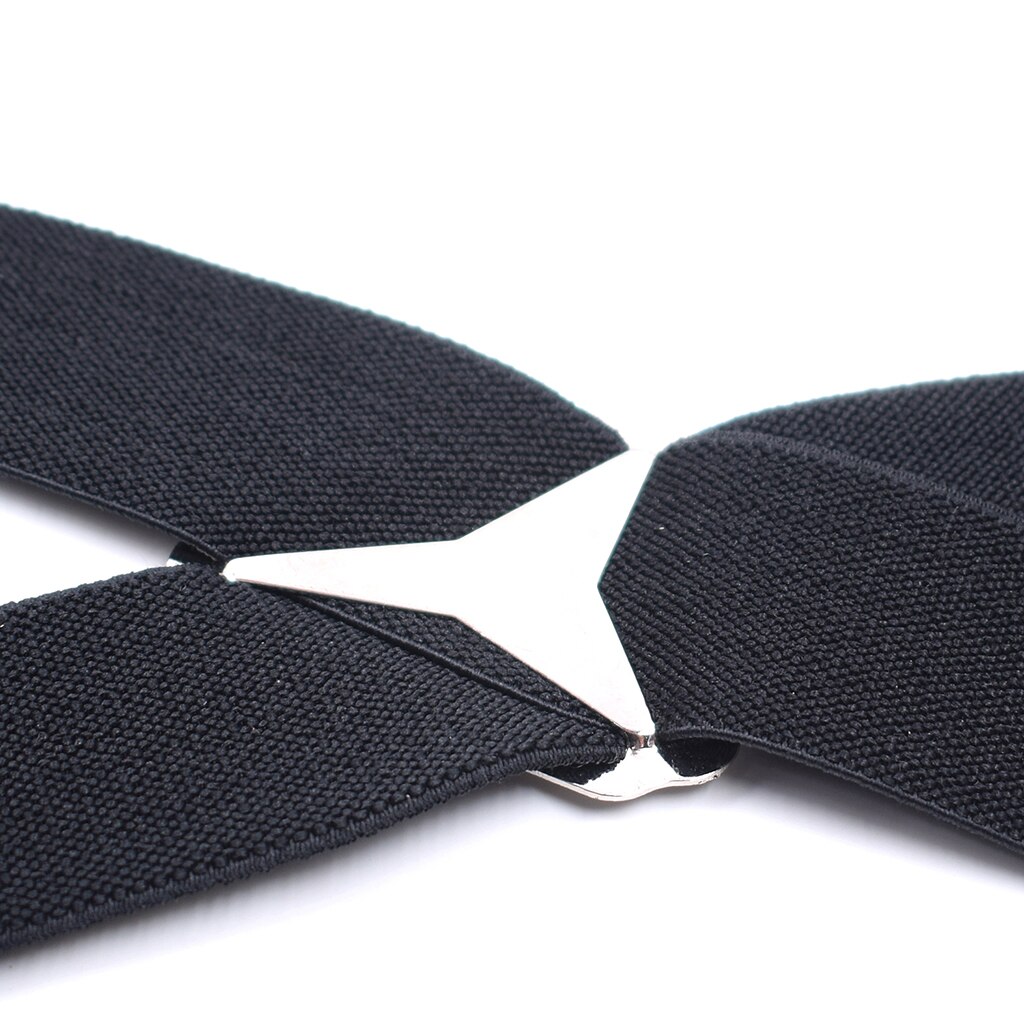 Mens Suspenders 3.5cm Wide X-Shape Heavy Duty Big Tall Adjustable Elastic Trouser Braces Wedding Party Event Husband Father