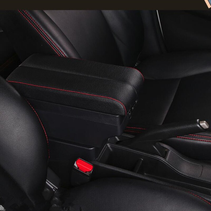 For Peugeot 107 armrest box USB Charging heighten Double layer