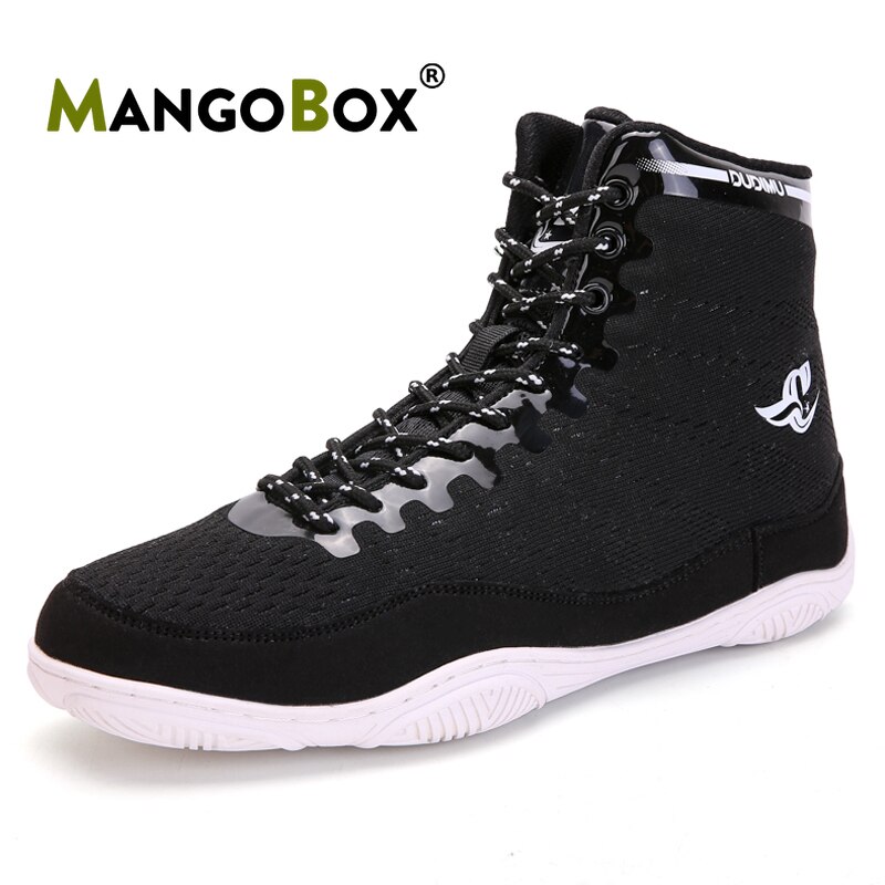 Big Boy Wrestling Boots Black Red Men Weight Lifting Shoes Plus Size 45 46 Mens Boxing Shoe Lacing Gym Sneakers For Men