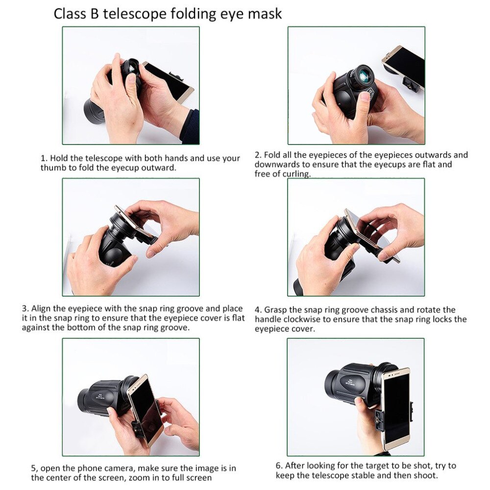 Universal Outdoor Monocular Telescope Mobile Phone Holder Camera Video Clip Photography Adapter Clip Mount Bracket