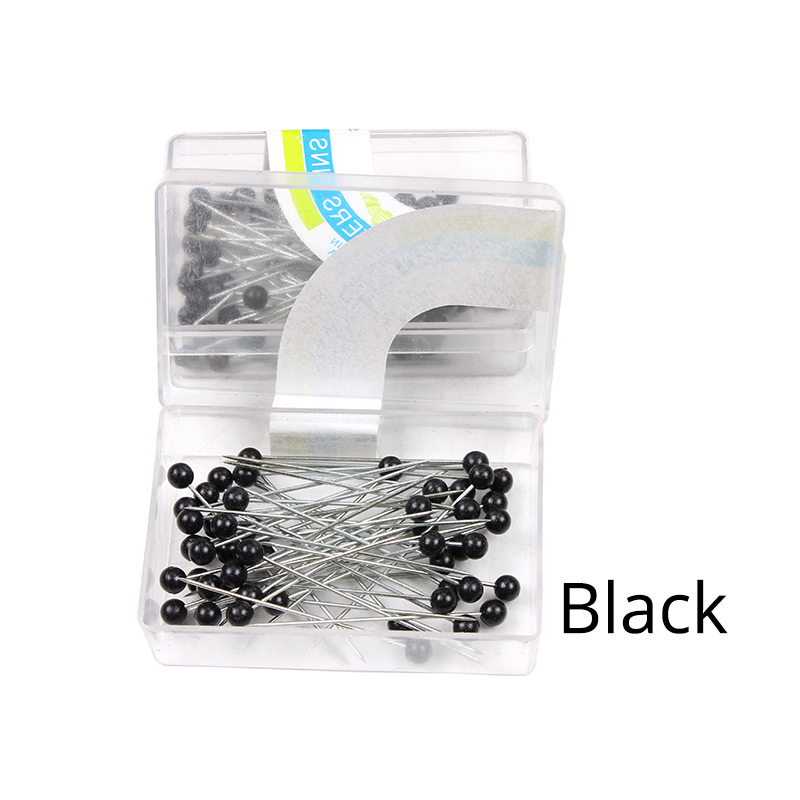 Nunify Head Ball Pins For Jewelry Making Multi-Color Sewing Pins Straight Quilting Pins For Dressmaker Decoration Push Pins: Black Color