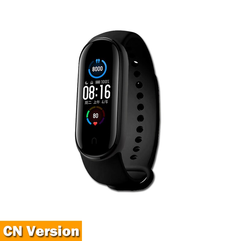 Xiaomi Mi Band 5 Smart Bracelet 4 Color AMOLED Screen Miband 5 Smartband Fitness Traker Bluetooth Sport Waterproof Smart Band: China Version