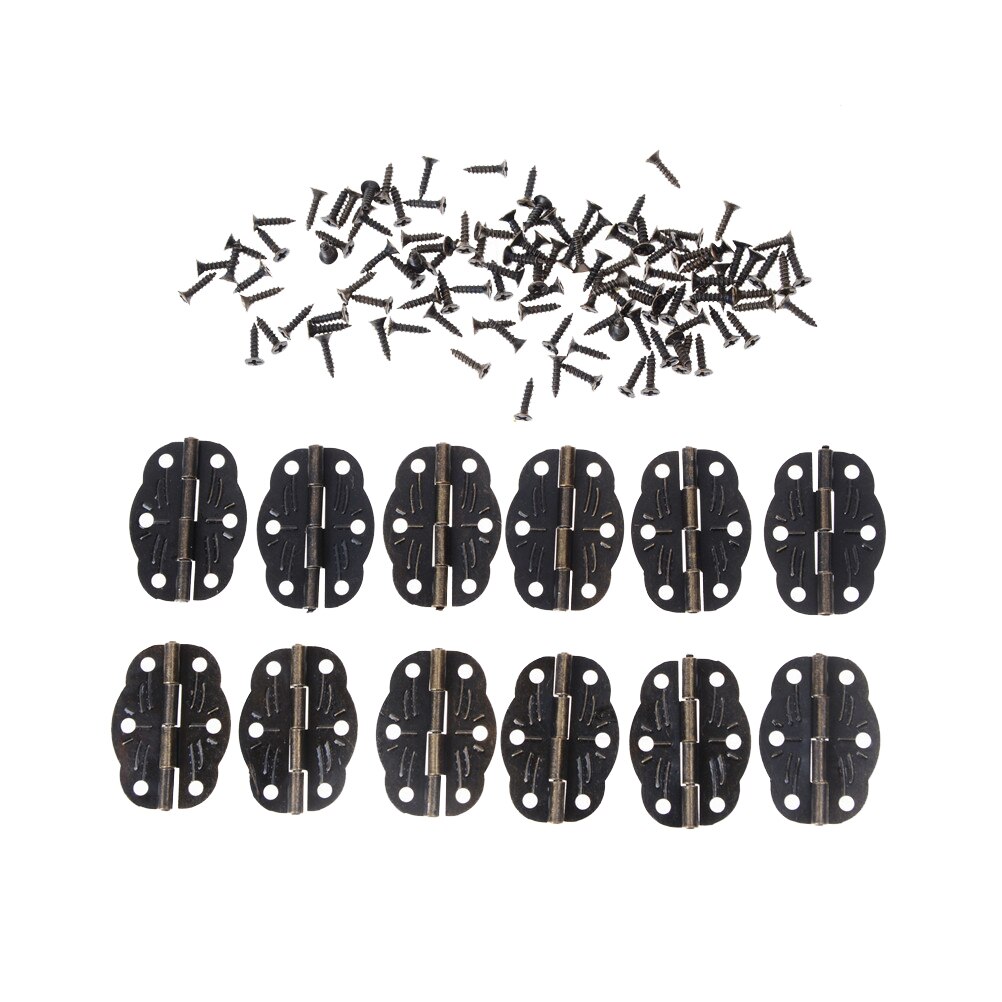 2-12 sztuk 10*8mm mosiądz mini zawias ozdoba na drzwi zawiasy prezent z drewna biżuteria skrzynka zawias okucia robić sprzęt meblowy ze śrubami