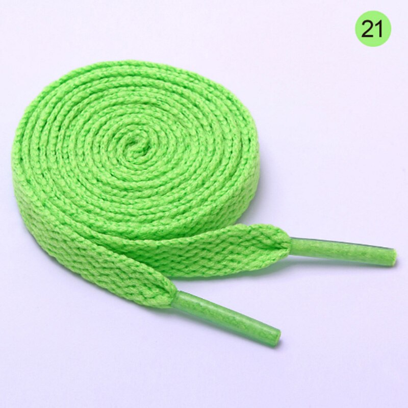 8mm de large de lacets plats lacets de chaussures pour baskets chaussures de Sport 10 couleurs 100cm lacets unisexe femmes hommes: green