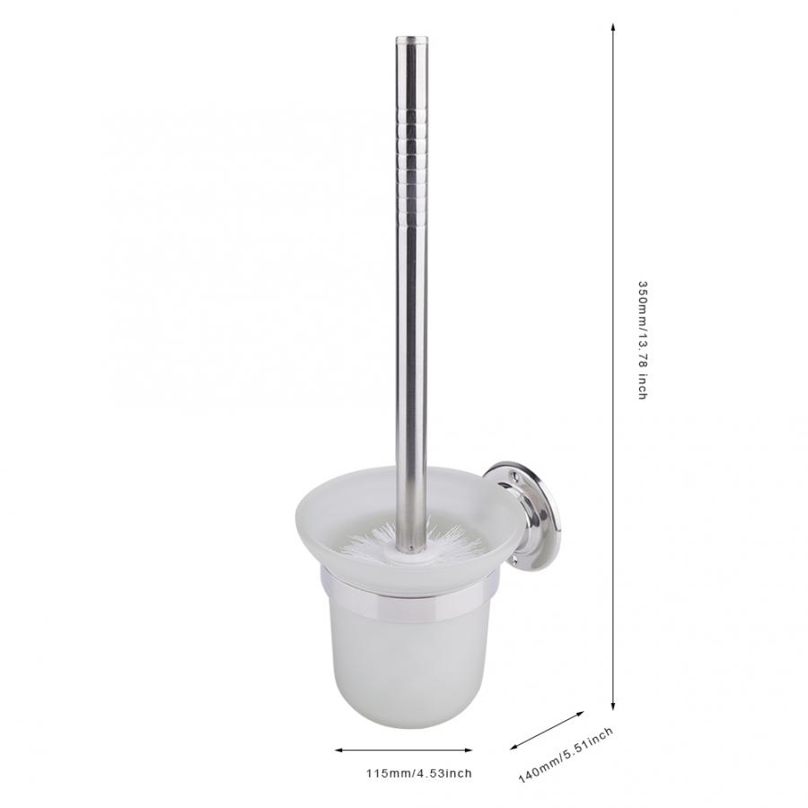 Stainless Steel Toilet Brush with Base Wall-mounted Toilet Cleaning Brush toilet brush set Bathroom Supplies