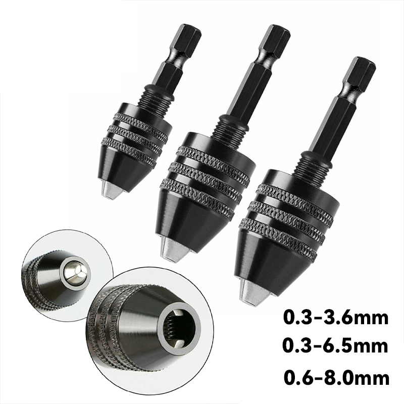 1PC Quick Change Keyless Drill Bit Chuck Hex Shank Adapter Converter Tool Three-Jaw Chuck Electric Grinder Drill Chuck