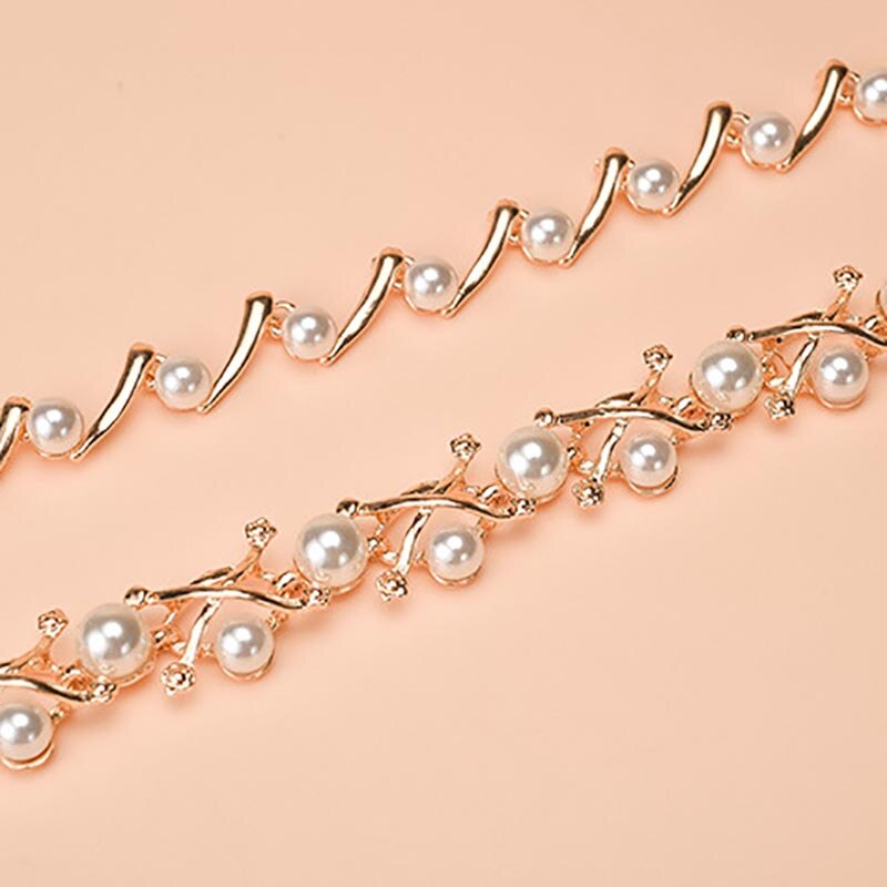 Cetiri bælter til kvinder guld metal kæde elastisk rem talje bælte med perler metal tynde bælter ceinture femme