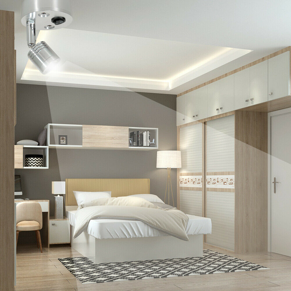 12V 1W portato RV Luce di Lettura Bianco Caldo Lampada Da Letto 100LM ah PORTATO Sul Tetto Lampada Da Parete Della Luce per caravan camper Rimorchio RV camper Camion