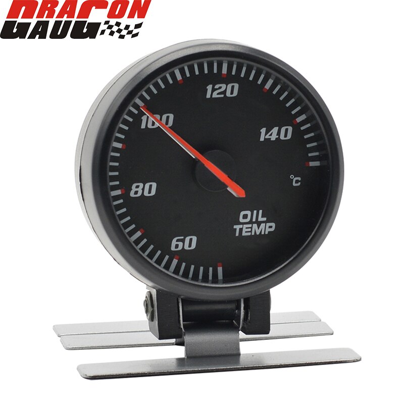 Dragon gauge 60mm Pointer Black Face Blue backlight Car Oil temp gauge temperature Meter With Sensor 50-150 Celsius