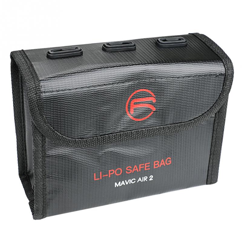 Lipo batteri bærbar brandsikker eksplosionssikker sikkerhed lipo batteri taske brandsikker til dji mavic air 2 til rc lipo batteri: Sort 3