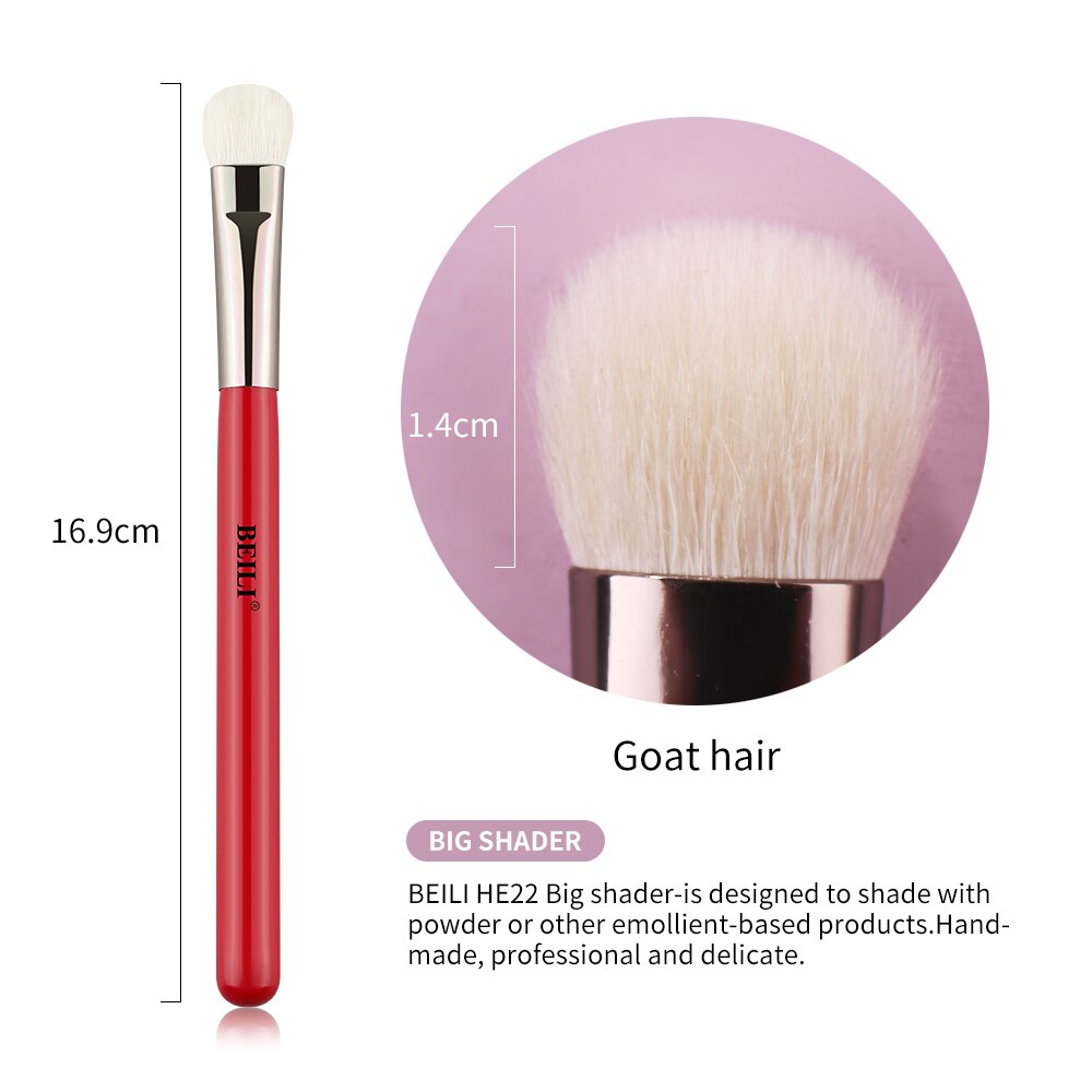 BEILI-brocha de maquillaje, 1 Uds., pelo Natural , sombra de ojos, licuadora, pliegue, Cosméticos de maquillaje 228/221/222/223/235/134/225: H222