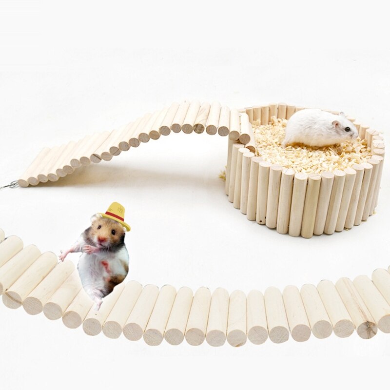 K5DC – échelle d'escalade pour Hamster, pont suspendu en bois pour cochons d'inde, Rats, hérisson, gerbilles, souris, planeur de sucre, petits animaux