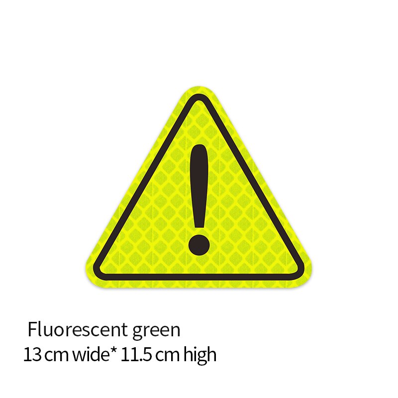 Night reflector Collision avoidance warning Glow stick Triangle sign For car motorcycle bicycle Children's backpack pram: big green