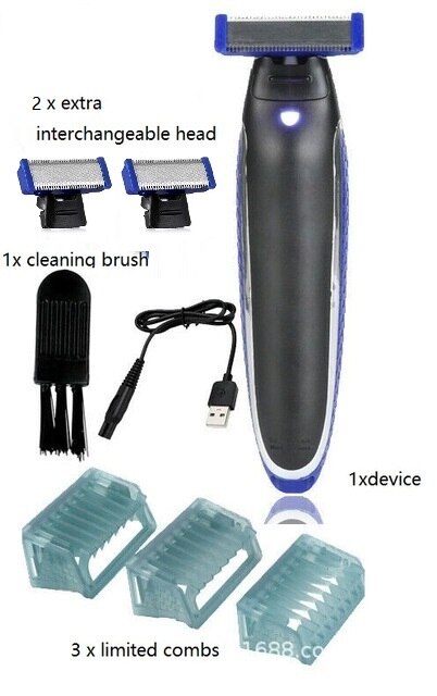 Pro Solo rechargeable electric shaver beard shaver electric razor body trimmer men shaving machine hair trimmer face care body: three heads
