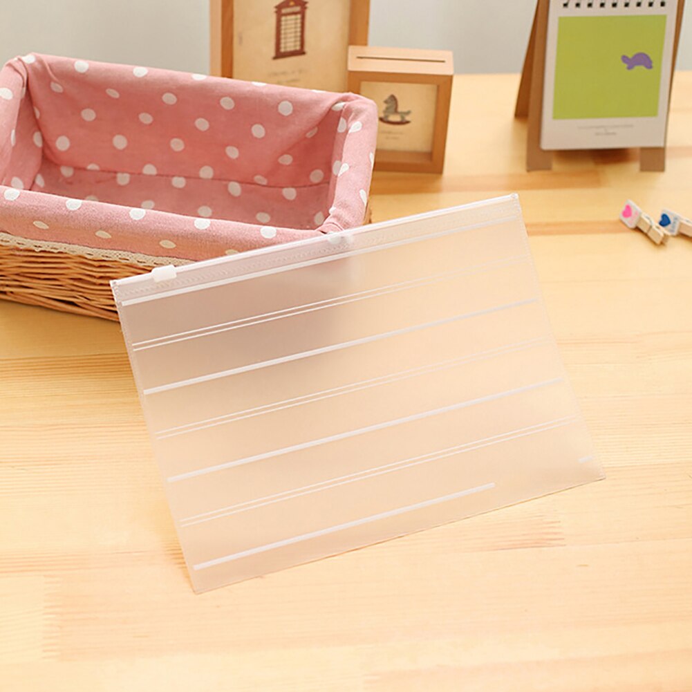 A4 A5 Transparent Office Document Bag File Holder Clear Binder Office Organizer Ticket Pocket Classeur A4: A5  24.8x17.7cm