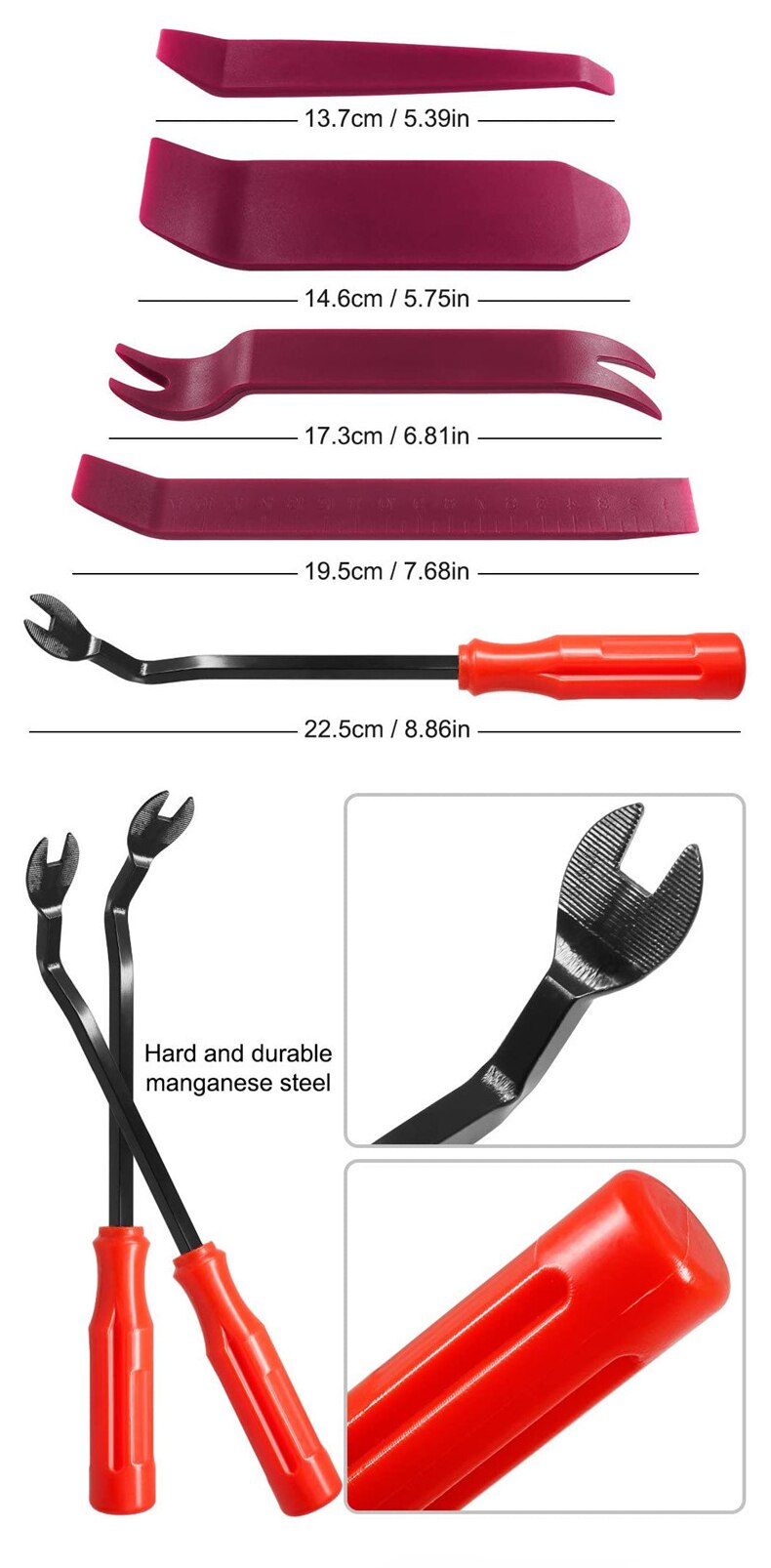 38 Pcs Car Trim Removal Tool Car Door Panel Dash Audio Radio Removal Tools Kit Automotive Pry Tools Kits Auto Repair Kit