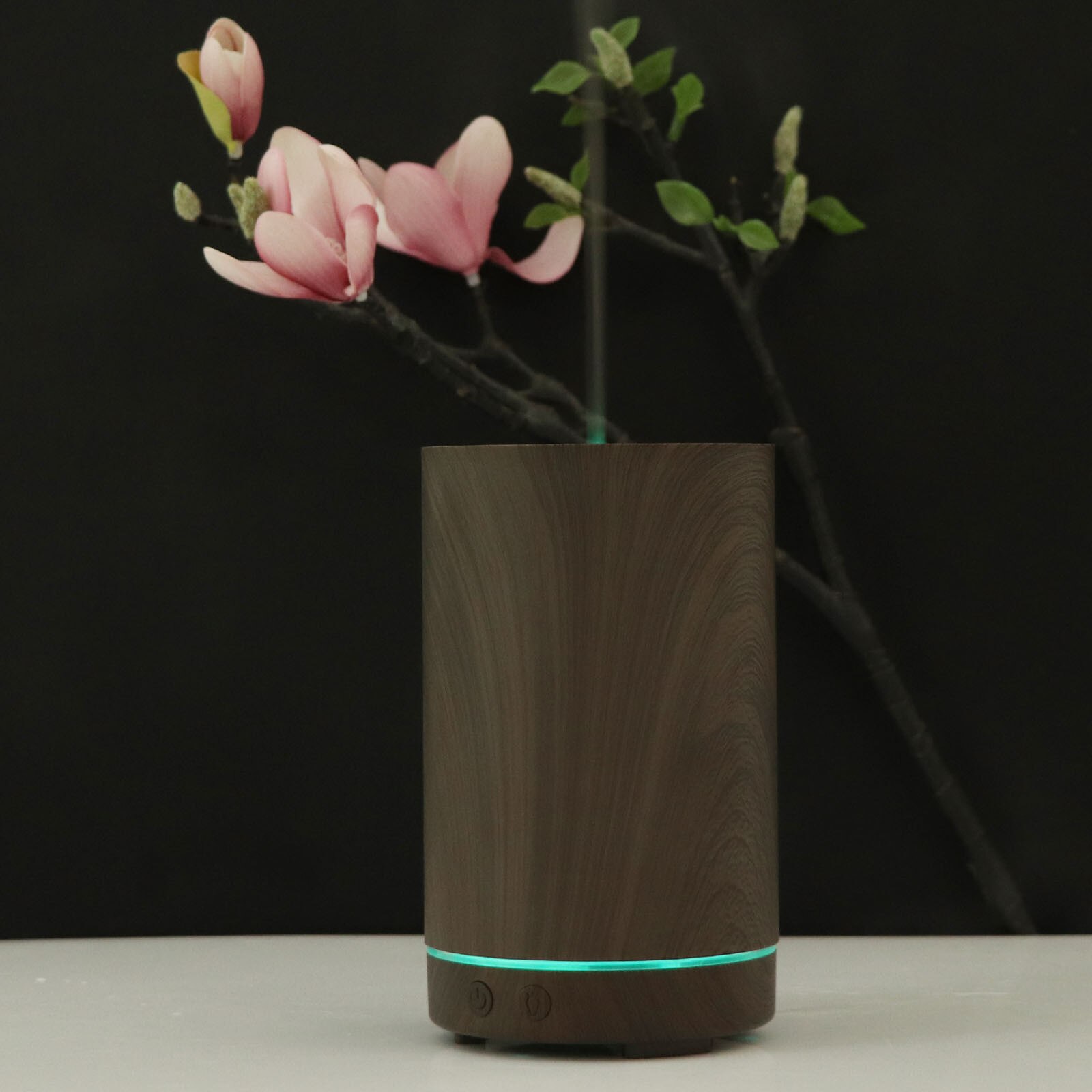 Bamboo Home 200ml Aroma Diffuser Mini Wood Grain Desktop Colorful Ultrasonic Humidifier Purifier Mist Meker Difusor De Aroma: Brown