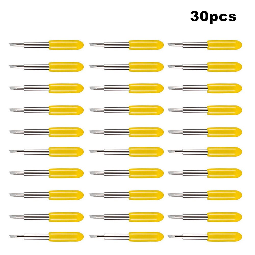 30 stücke 30/45/60 Grad Roland Cricut Schneiden Plotter Vinyl Cutter Messer Klingen versetzt für Roland Cricut Schneiden Plotter
