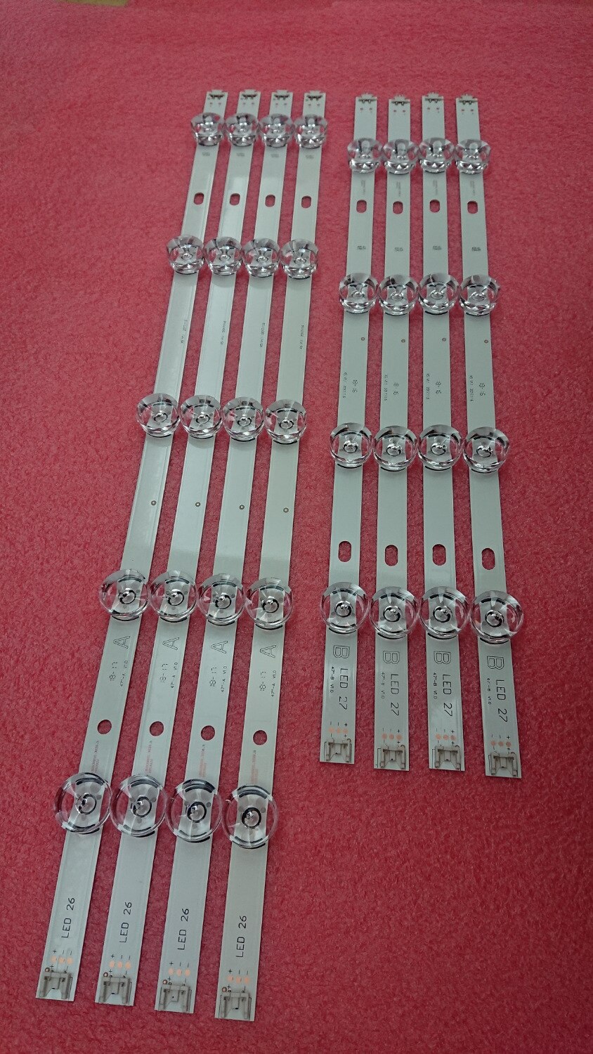 8 pièces/ensemble LED rétro-éclairage bande de remplacement pour LG 47LB650 47LB630 innotek DRT 3.0 47 pouces A B Type 6916L-1961A 6916L-1962A