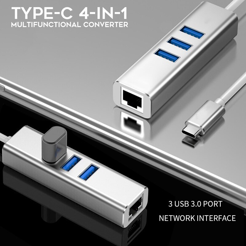 Hub USB 3.0 Multi Port USB 4/3 Porta USBC Hub Ad Alta Velocità di Trasmissione 5Gbps Tipo-C USB Splitter per PC Pro Samsung
