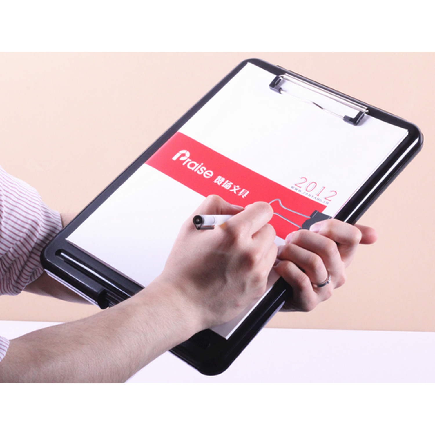 A4 Size Plastic Opslag Klembord Doos Bestand Document Clip Case voor Studenten Leraren Verkoop Utility Industriële Office