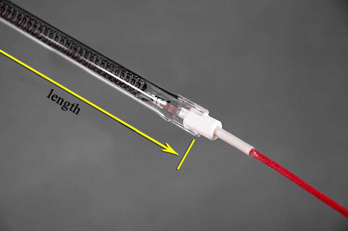 Carbon faser infrarot heizung element quarz heizung rohr infrarot beschichtung aushärtung lampe bad heizung teil 220v