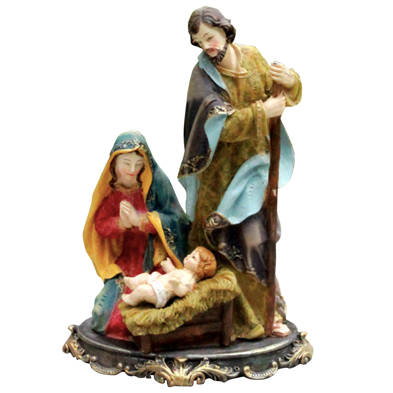 4 # Kerststal Ornament Heerlijke Verbazingwekkende Hars Standbeeld Van De Maagd Maria Van De Kerststal Kribbe Religieuze Serie Home Decoratie: C