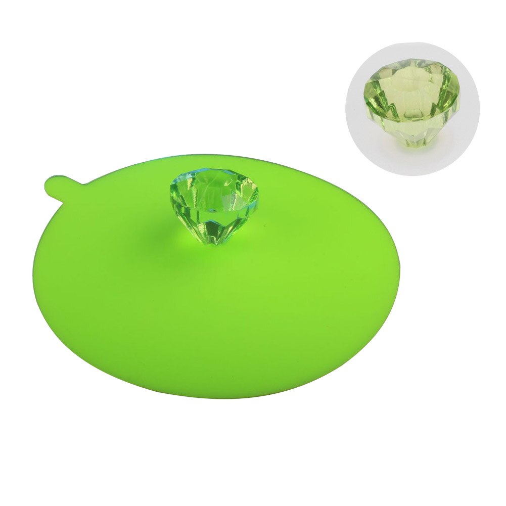 Reusable Silicone Coffee Mug Cup Cover Heat-resistant Water Lid Dust Prevention Seal Leak Proof Glass Cup Lid Cover Kitchen Tool: GN