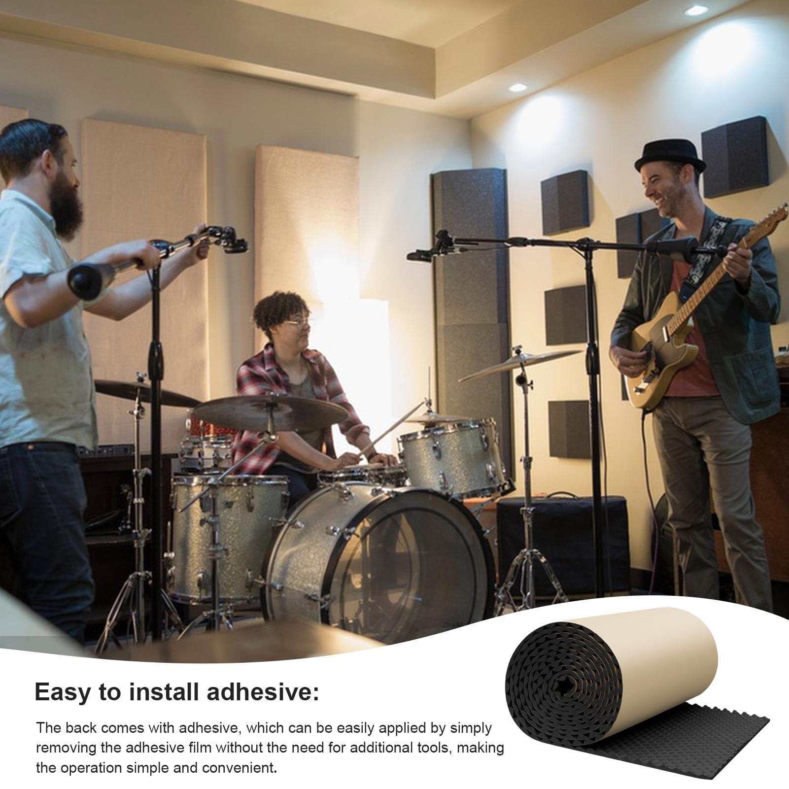 Sound Insulation Panels Sound Dampening Pads Acoustic Panels Noise Reduction Panels Waterproof Sound Barrier Self-Adhesive Sound