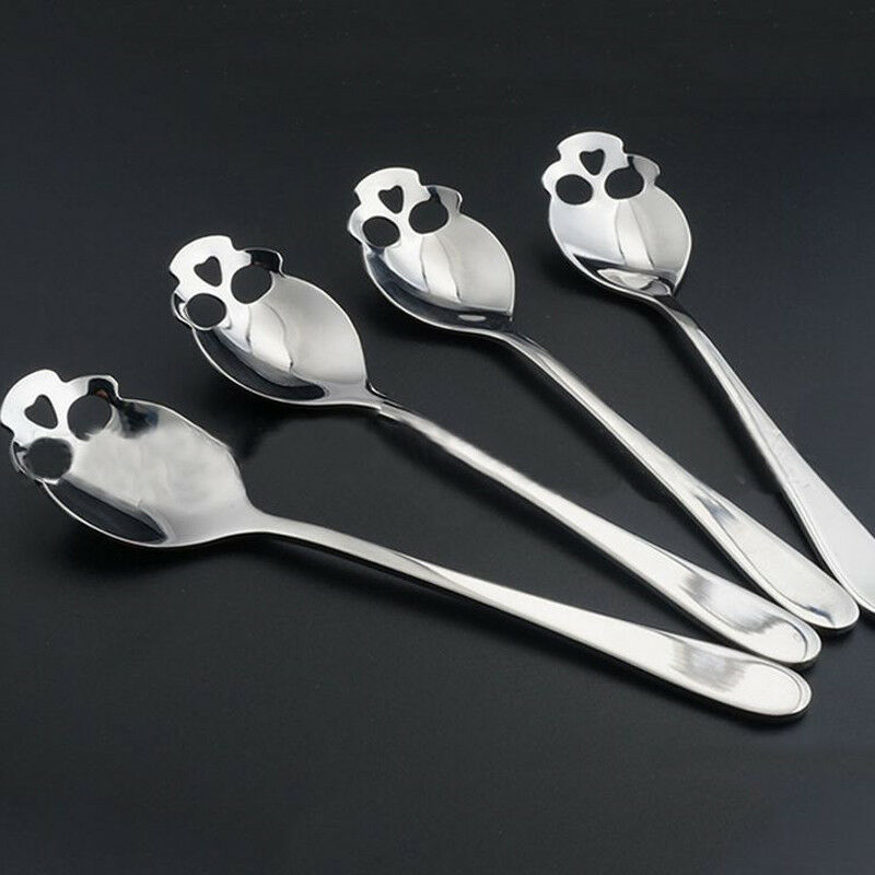 Stijlvolle Thuis Party Suiker Schedel Thee Lepel Rvs Zilverwerk Skelet Voor Thee Koffie: Silver