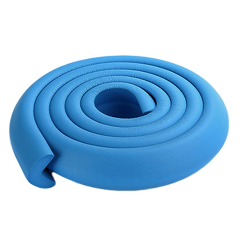 2M U-vorm Extra Dikke Baby Veiligheid Meubels Tafel Protector Edge Corner Bureau Cover Beschermende Tape Schuim Hoeken Bumper guard Een +: Blue