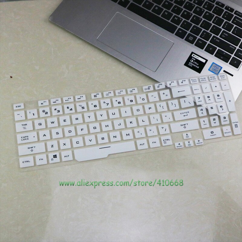 For ASUS TUF Gaming A15 FA506 FA506iu FA506iv Fa506ii / Asus TUF A17 FA706 Fa706ii FA706iu PLUS Laptop Silicone Keyboard Cover: White