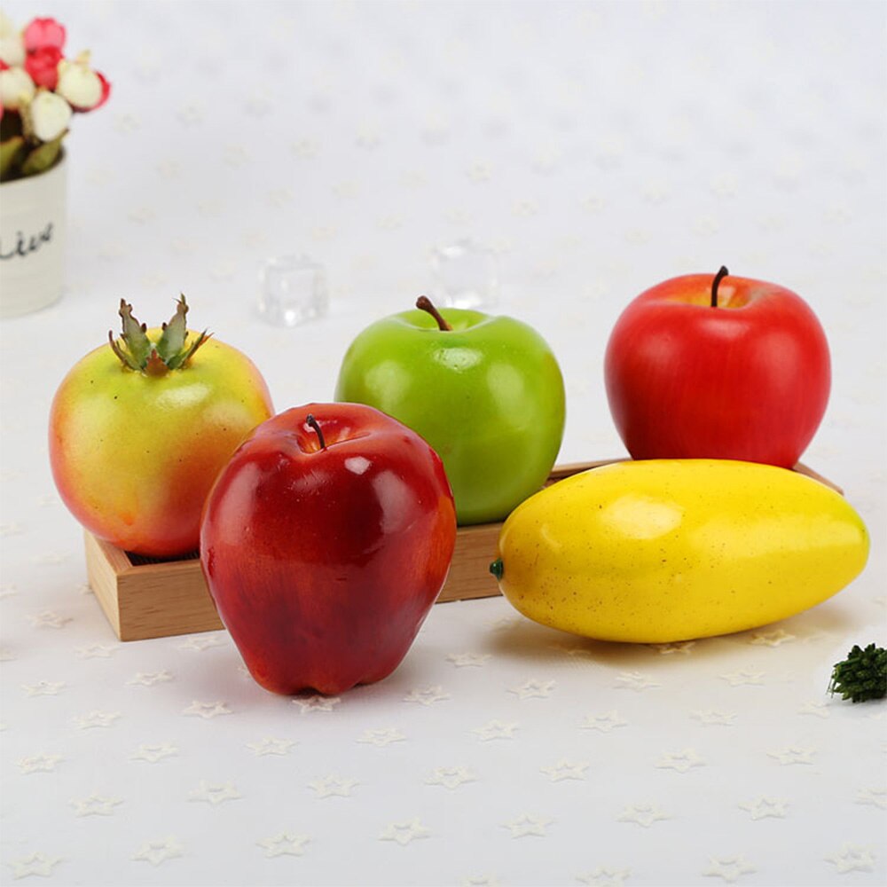5/10 Pcs Simulation Apple Delicious Artificial Red Delicious Apple Fruit Display for Kitchen Home Foods Decor Home Party Decor