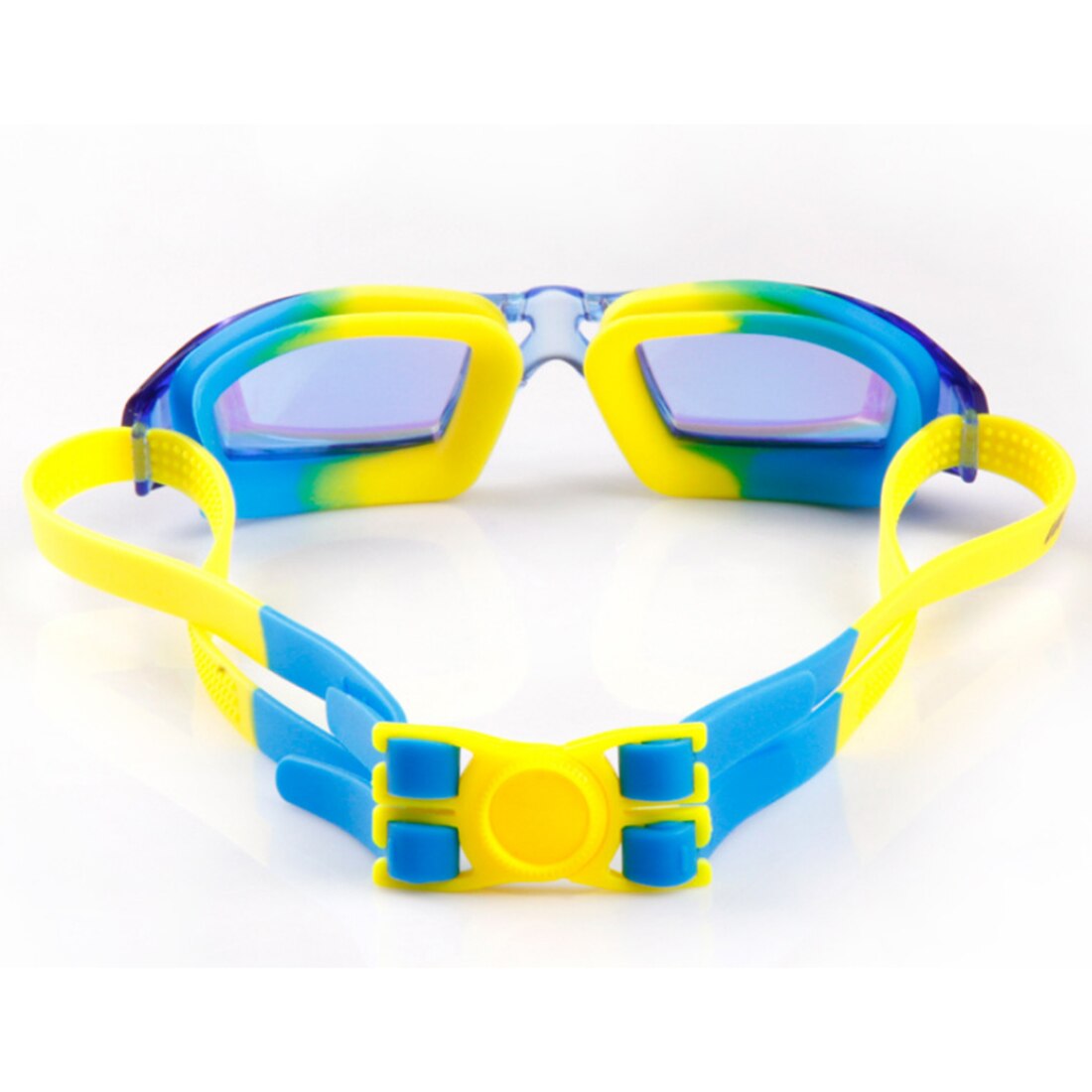 Uv-beskyttelse vandtæt børn svømmebriller anti-tåge lys linse silikone ramme børn svømmebriller pool tilbehør briller