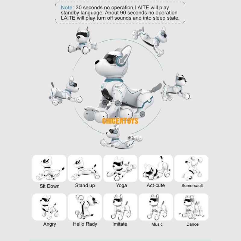 Voice Control Dog Talking Smart RC Robot Dog Early Education Toys Imitating Various Animal Sounds LED Lights Music robot Pet
