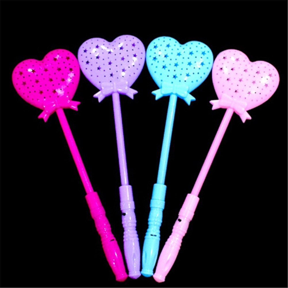 Novelty Heart-shaped led light toys Magic Wand led lighting toys flashing glowing Light Up Wands Luminous Toys