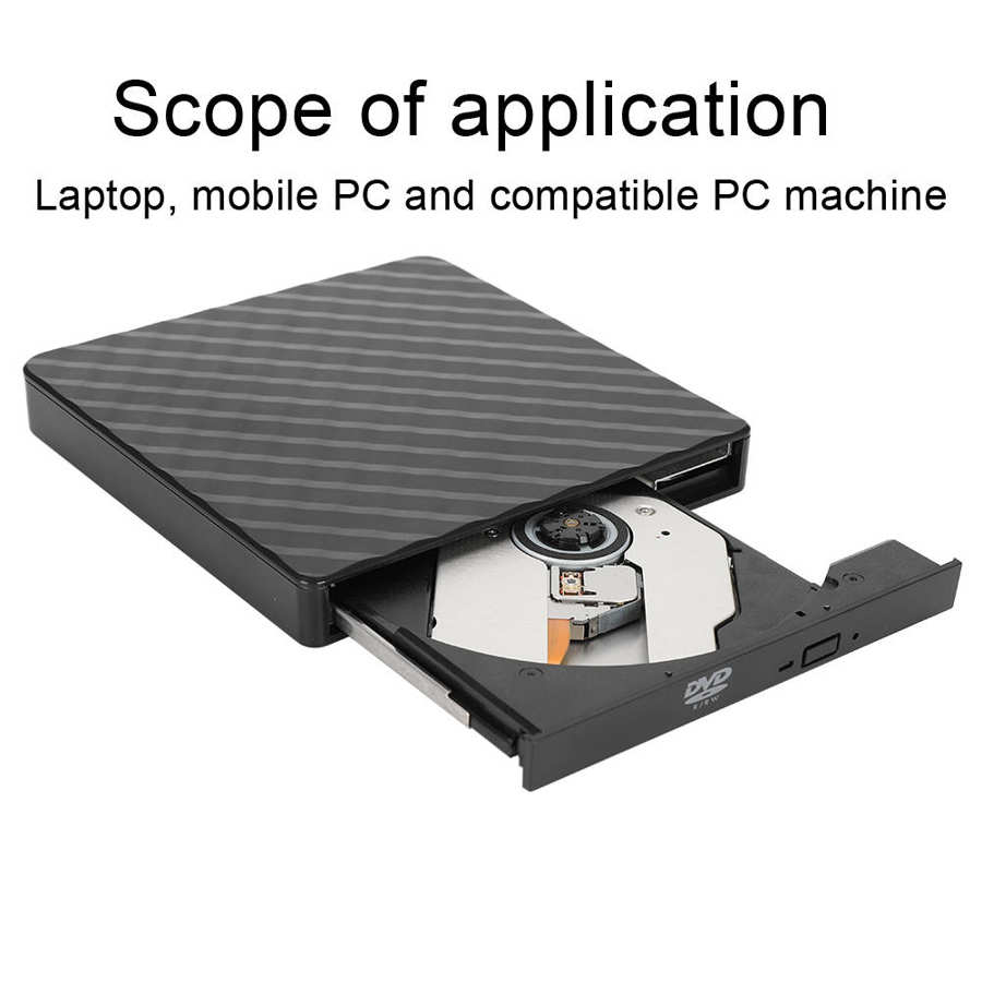 External drive USB3 0 -DVD drive External computer optical drive Black and DVD for WIN98/ME/2000/XP