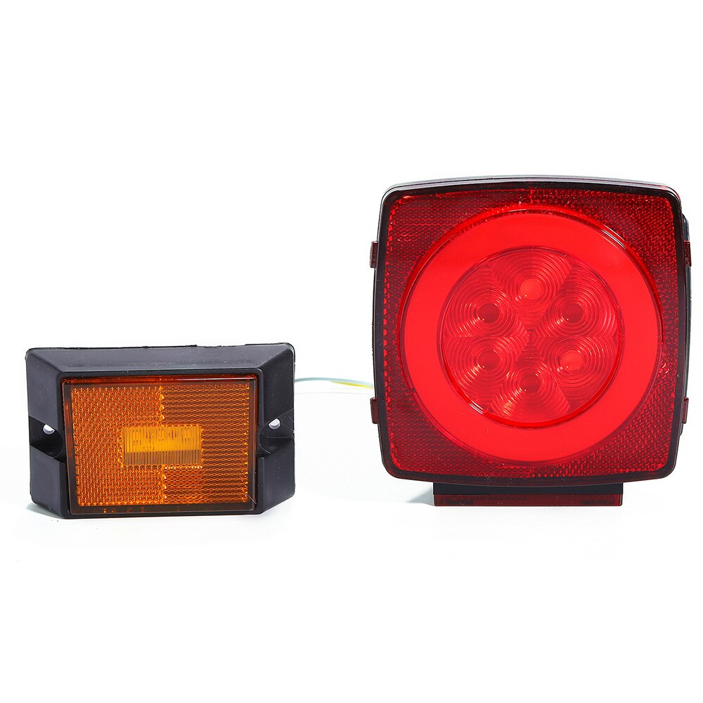 Boot Trailer Dompelpompen Waterdichte Vierkante Led-achterlicht Side Light Bracket Kabelboom Met Reflecterende Strip Kit Achterlicht