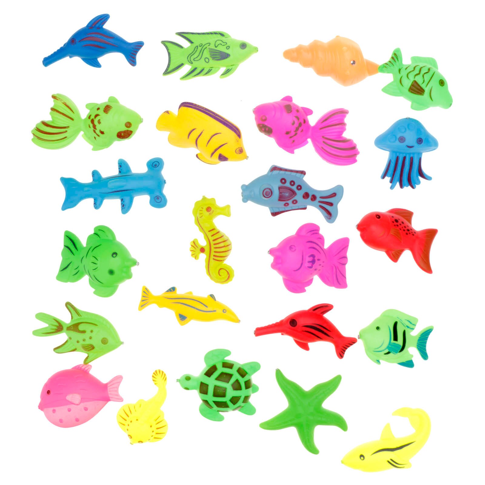 Magnetic Floating Fish 1pc Plastic Fishing Toy Funny For Kid 6-9 CM Train Baby Hands and Eyes Coordination Ability: Default Title