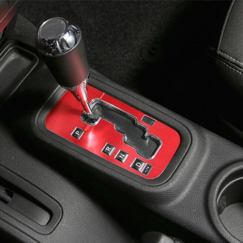 Trim Gear Frame Decoration Cover Gear Shift Box Cover for Jeep Wrangler Inner Accessories - All Weather Protection: Red