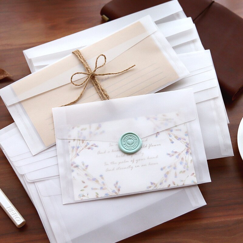 Drie Keuzes Van Enveloppen Doorschijnend Frosted Kleine Verse Enveloppen Creatieve Uitnodigingen Verdikte Slijtvaste Enveloppen